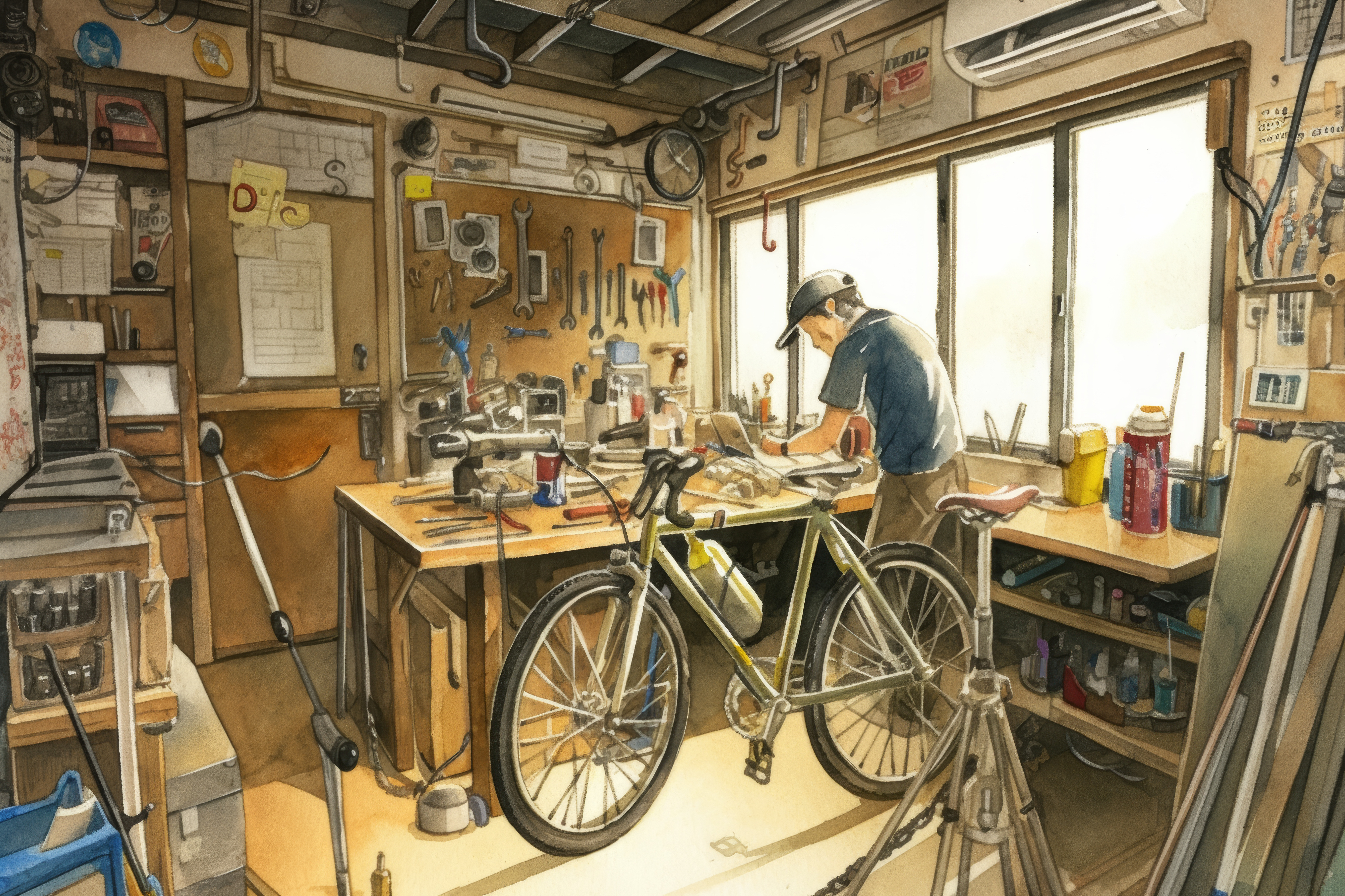 自転車改造の様子（イメージ）